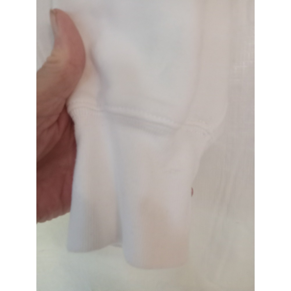 Abercrombie & Fitch Soft A&F Collection White Polo Cropped Sweatshirt Large - Picture 4 of 4